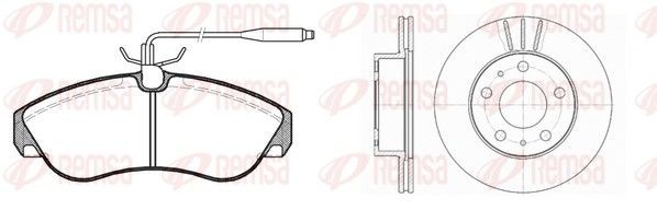 REMSA Pidurikomplekt, ketaspidur 8487.00 Pidurikomplekt REMSA Fiat SEICENTO 8487.00