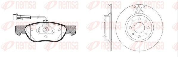 REMSA Pidurikomplekt, ketaspidur 8587.01 Pidurikomplekt REMSA Fiat SEICENTO 8587.01