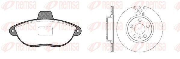 REMSA Bremsscheiben und -beläge 8602.00 8602.00 Bremsen Set REMSA PEUGEOT RIFTER