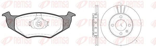 REMSA Bremseskiver og -klosser 8609.01 8609.01 Bremsesett REMSA SEAT LEON