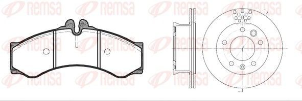 REMSA Bremseskiver og -klosser 8614.00 8614.00 Bremsekit MERCEDES-BENZ A-Klasse REMSA