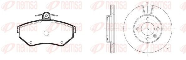 REMSA Bremžu komplekts, Disku bremzes 8631.04 Bremžu komplekts REMSA Volkswagen ARTEON 8631.04