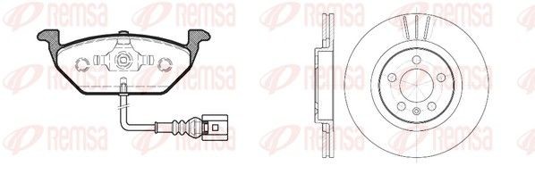REMSA Remschijven en blokken 8633.01 Remschijven en blokken, set REMSA CHRYSLER 8633.01