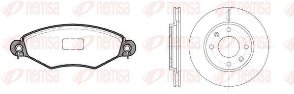 REMSA Bremseskiver og -klosser 8643.07 Bremsesett REMSA 407 8643.07 billige
