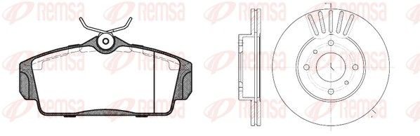 REMSA Brake discs and pads set 8704.00 8704.00 REMSA NISSAN brake kit
