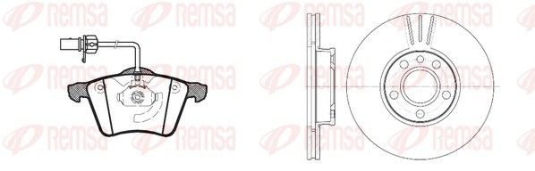 REMSA Kit de travões 8721.00 Pastilhas e discos de travão FORD REMSA 8721.00