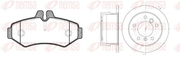 REMSA Disques et plaquettes de freins 8733.00 8733.00 Disque et plaquette de frein MERCEDES-BENZ CLA REMSA