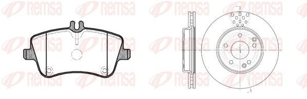 REMSA Disques et plaquettes de freins 8768.00 8768.00 Kit de freins MERCEDES-BENZ CLA REMSA