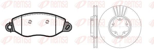 REMSA Brake discs and pads set 8772.03 Ford C-MAX REMSA brake discs and pads 877203