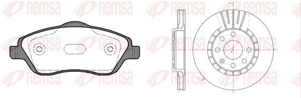 REMSA Brake discs and pads set 8774.04 VAUXHALL INSIGNIA REMSA brake discs and pads 877404