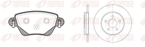 REMSA Kit de travões 8777.00 Pastilhas e discos de travão REMSA FORD 8777.00