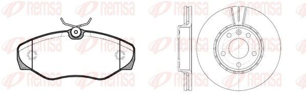 REMSA Kit de travões 8834.00 8834.00 Kit travões VAUXHALL INSIGNIA REMSA