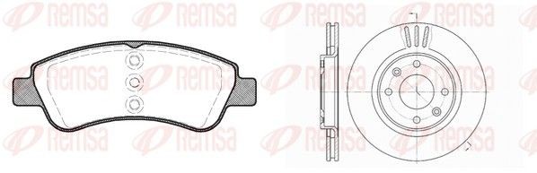 REMSA Bromssats, skivbroms 8840.01 8840.01 REMSA bromspaket CITROЁN BX