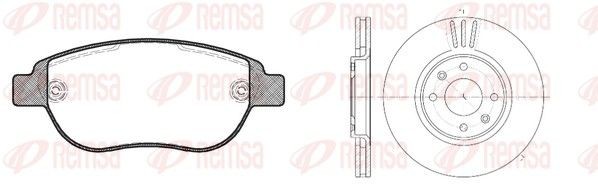 REMSA Disques et plaquettes de freins 8841.00 8841.00 Kit disque et plaquette de frein PEUGEOT RIFTER REMSA