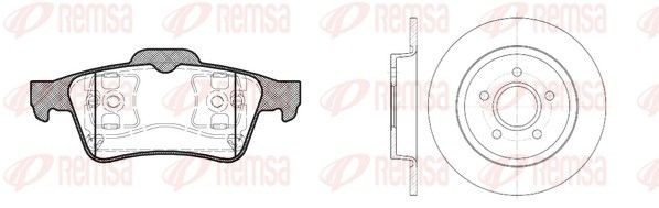 REMSA Brake discs and pads set 8842.01 Volvo V60 REMSA brake discs and pads 884201