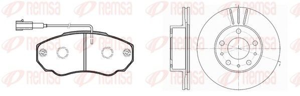 REMSA Bremseskiver og -klosser 8960.00 8960.00 Bremsesett FIAT FIORINO REMSA