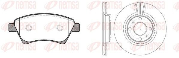 REMSA Kit dischi e pastiglie 8976.01 8976.01 costo Kit dischi e pastiglie REMSA RENAULT 4