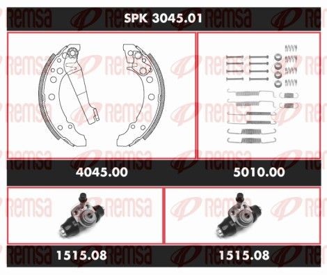 REMSA Bremsesæt, trommelbremser SPK 3045.01 SPK 3045.01 Tromlebremser REMSA BMW 8-serie