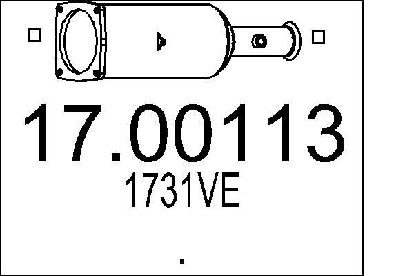 MTS Filter pevných častíc 17.00113 Filter pevných častíc MTS Nissan PICK UP 17.00113