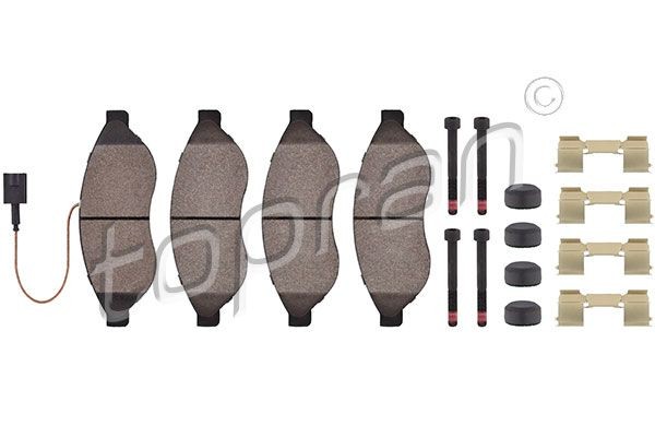 TOPRAN Piduriklotsid 722 513 Pidurikattekomplekt, ketaspidur TOPRAN Peugeot 106 722 513