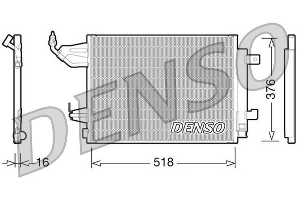 DENSO Condensador, ar condicionado DCN16001 DENSO DCN16001 Condensador de ar condicionado Smart 451 preço