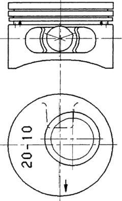 KOLBENSCHMIDT Piston 90245600 KOLBENSCHMIDT 90245600 Opel Kadett E CC piston replacement