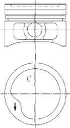 KOLBENSCHMIDT Piston 97360610 KOLBENSCHMIDT 97360610 Opel Kadett E CC engine piston replacement