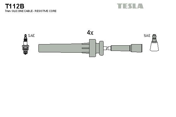 TESLA Tændkabelsæt T112B Tændkabel TESLA VOYAGER T112B billig