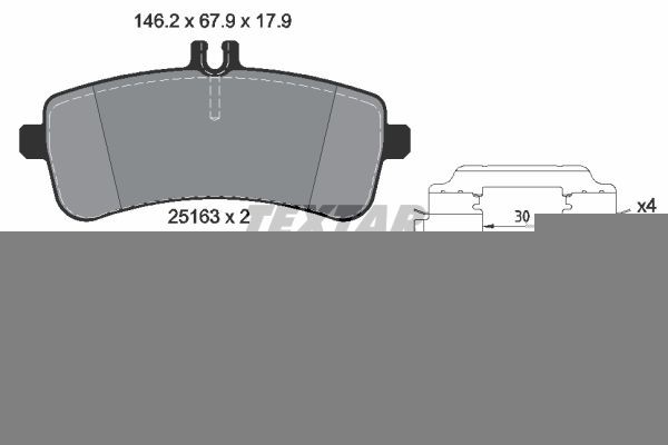 TEXTAR Jarrupalat, levyjarru 2516301 2516301 TEXTAR Jarrupalat MERCEDES-BENZ 124-sarja