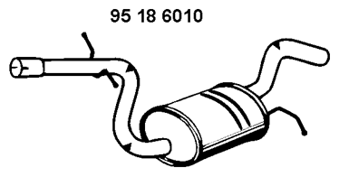 EBERSPÄCHER Front Silencer 95 18 6010 CHRYSLER GRAND VOYAGER EBERSPÄCHER front silencer 95186010