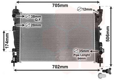 VAN WEZEL Radiaator, mootorijahutus 01002120 VAN WEZEL 01002120 Mootori radiaator Alfa Romeo Giulietta 940 odav