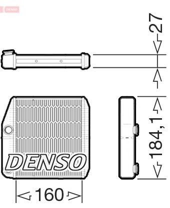 DENSO Varmeelement, kabinevarme DRR09076 Varmeelement DENSO ABARTH DRR09076