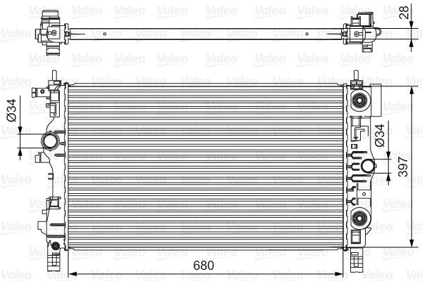 VALEO Radiador, arrefecimento do motor 701541 VALEO 701541 Radiador de água VAUXHALL Astra Mk6 (J) GTC (P10) baratos