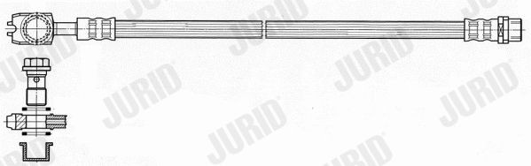 JURID Bremseslange 172529J Bremseslange JURID Seat LEON 172529J