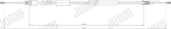 JURID Câble de frein à main 432878J Peugeot 306 Tirette à câble frein de stationnement JURID 432878J
