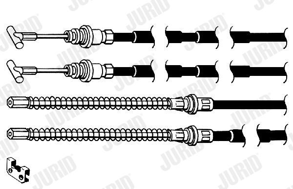 JURID Tross, seisupidur 432933J JURID Käsijarru vaijeri FORD 432933J