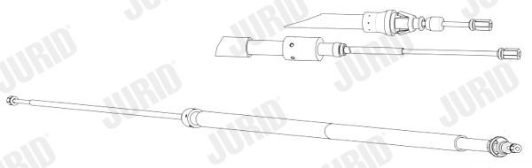 JURID Żażné lanko parkovacej brzdy 432963J Ručná brzda JURID Citroën C5 432963J