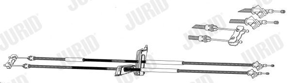 JURID Tross, seisupidur 432979J JURID Käsijarru vaijeri FORD 432979J