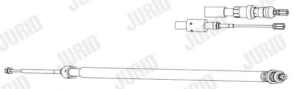 JURID Handbromsvajer 433026J 433026J JURID handbromswire CITROЁN SAXO