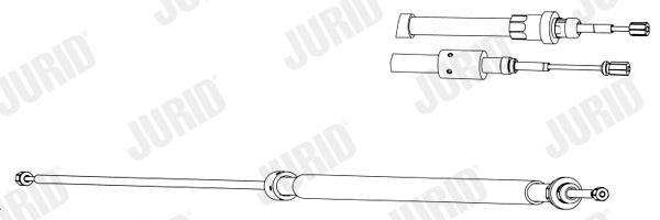 JURID Żażné lanko parkovacej brzdy 433042J Ručná brzda JURID Citroën C15 433042J