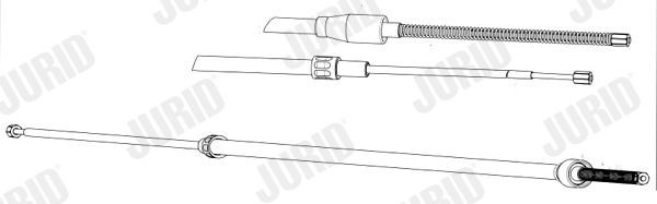 JURID Håndbremsekabel 433102J 433102J Parkeringsbremse VW TRANSPORTER JURID