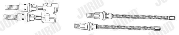 JURID Tross, seisupidur 433103J Käsijarru vaijeri FORD JURID 433103J