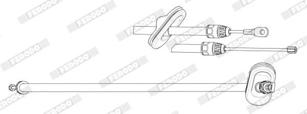 FERODO Ντίζα, φρένο ακινητοποίησης FHB433085 FHB433085 Ντίζα χειροφρένου FERODO MERCEDES-BENZ VITO