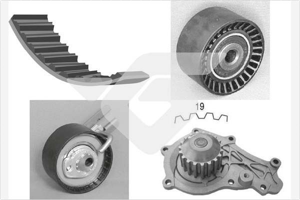 HUTCHINSON Kamremssats med vattenpump KH 190WP64 KH 190WP64 HUTCHINSON kamremssats Mazda 3