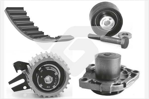 HUTCHINSON Distributieriem set + waterpomp KH 411WP72 Kit, distributie HUTCHINSON 1750-2000 KH 411WP72 goedkoop