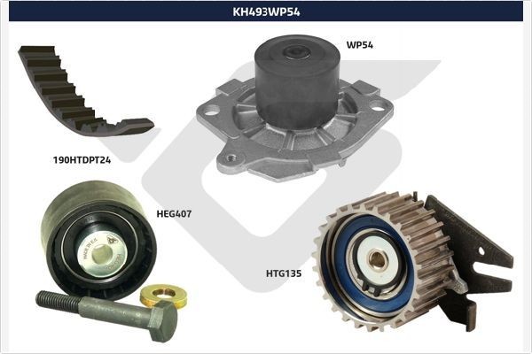 HUTCHINSON Veepump + hammasrihmakomplekt KH 493WP54 KH 493WP54 Hammasrihma komplekt SUZUKI SUPER CARRY Bus HUTCHINSON