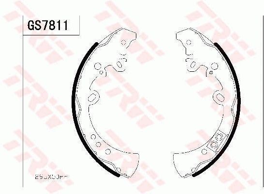 TRW Bremsesko sett GS7811 TRW GS7811 Bremsesko Toyota Hilux N30 pris