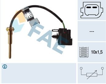 FAE Sensor, temperatura do líquido de refrigeração 32427 Sensor de temperatura FAE Jaguar S-TYPE 32427