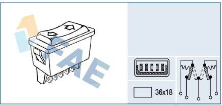 FAE Window switch 62590 62590 FAE window switch KIA