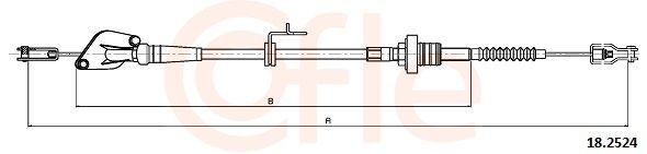 Ντίζα, μηχανισμός συμπλέκτη COFLE 18.2524 COFLE 18.2524 Ντίζα συμπλέκτη Hyundai i30 2019